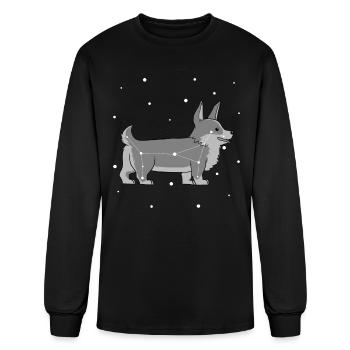 Corgi Constellation - Men's Long Sleeve T-Shirt - black - Front