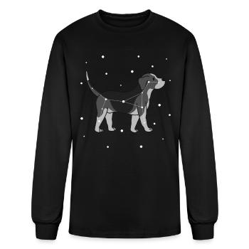 Beagle Constellation - Men's Long Sleeve T-Shirt - black - Front