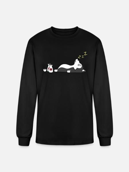 Husky Sake Drunk - Men's Long Sleeve T-Shirt - black