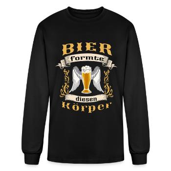 Bier formte diesen Körper - Men's Long Sleeve T-Shirt - black - Front