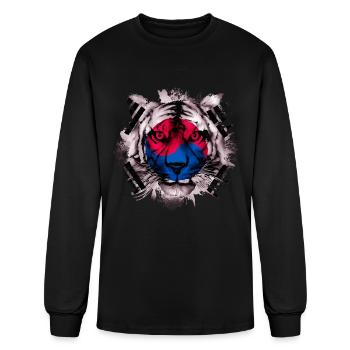 South Korea - Men's Long Sleeve T-Shirt - black - Front