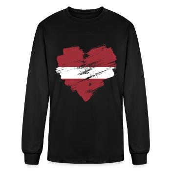 Latvia - Men's Long Sleeve T-Shirt - black - Front