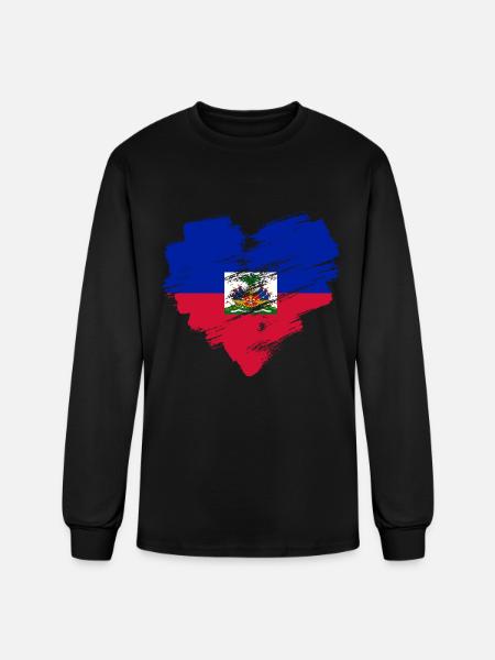 Haiti - Men's Long Sleeve T-Shirt - black