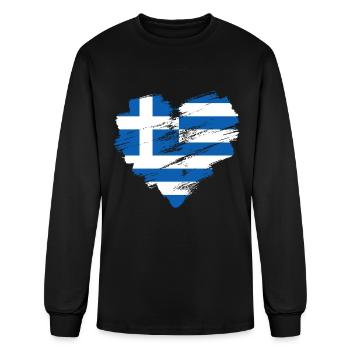 Greece - Men's Long Sleeve T-Shirt - black - Front