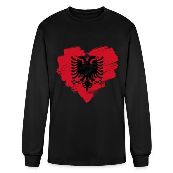 Albania - Men's Long Sleeve T-Shirt - black - Front