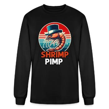 Shrimp Pimp, For Shrimp Lover - Men's Long Sleeve T-Shirt - black - Front
