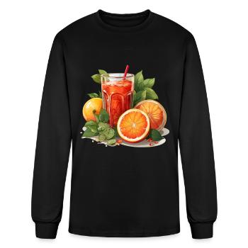 Blood Orange Orange Juice for a Orange lovers - Men's Long Sleeve T-Shirt - black - Front