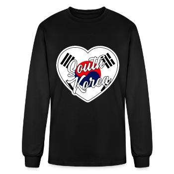 South Korea - Men's Long Sleeve T-Shirt - black - Front