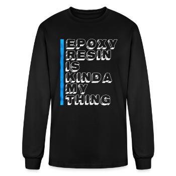 Epoxy Resin Whisperer River Table Art - Men's Long Sleeve T-Shirt - black - Front