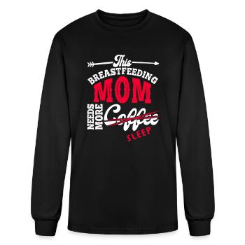 Breastfeeding Mom Mama Normalized Awareness - Men's Long Sleeve T-Shirt - black - Front