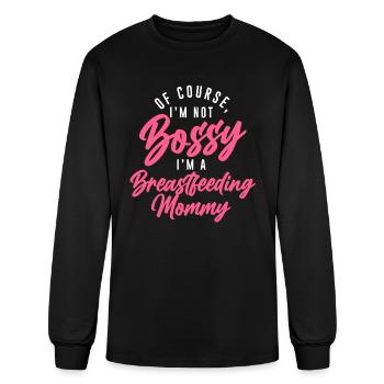Breastfeeding Bossy Breastfeeding Mom Normalized - Men's Long Sleeve T-Shirt - black - Front