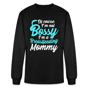 Breastfeeding Bossy Breastfeeding Mom Normalized - Men's Long Sleeve T-Shirt - black - Front