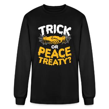Halloween Trick Peace Treaty Pacifist Election - Men's Long Sleeve T-Shirt - black - Front