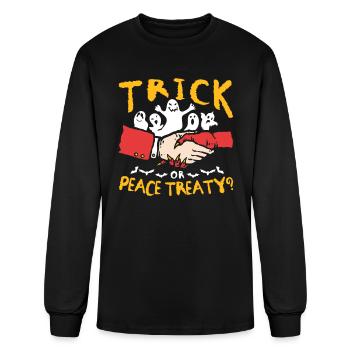 Halloween Trick Peace Treaty Pacifist Election - Men's Long Sleeve T-Shirt - black - Front