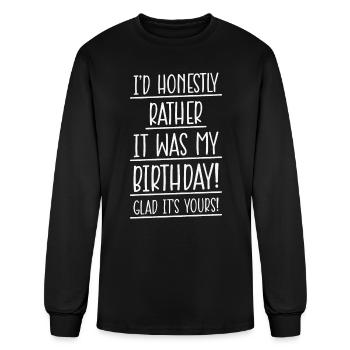 Fête d’anniversaire Célébration du Natal Salutation unique - T-shirt à manches longues Homme - noir - Devant