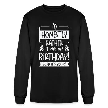 Fête d’anniversaire Célébration du Natal Salutation unique - T-shirt à manches longues Homme - noir - Devant