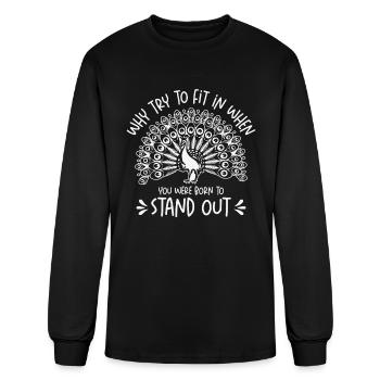 Peacock Stand Out Inspirational Peacock Lover - Men's Long Sleeve T-Shirt - black - Front