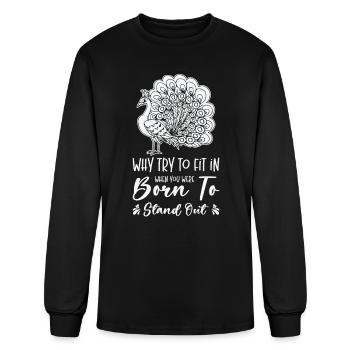 Peacock Stand Out Inspirational Peacock Lover - Men's Long Sleeve T-Shirt - black - Front