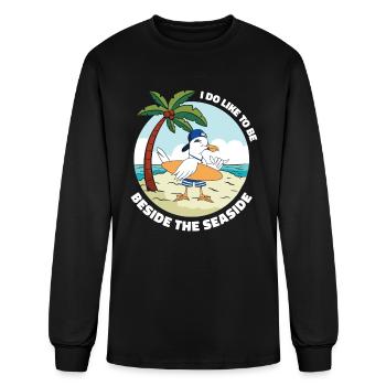 Seaside Beach Tourist Ocean Summer Vacation - Men's Long Sleeve T-Shirt - black - Front