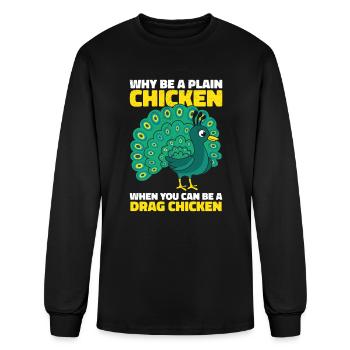 Peacock Positivity Drag Peacock Fan Inspirational - Men's Long Sleeve T-Shirt - black - Front