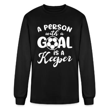 Football Life Goal Keeper Player Ball Sports - Men's Long Sleeve T-Shirt - black - Front
