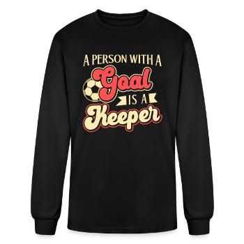 Football Life Goal Keeper Player Ball Sports - Men's Long Sleeve T-Shirt - black - Front