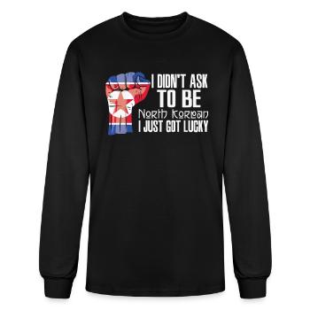 North Korean Pride North Korea Flag Grown North - Men's Long Sleeve T-Shirt - black - Front