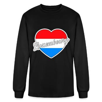 Luxembourg - Men's Long Sleeve T-Shirt - black - Front