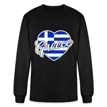 Greece - Men's Long Sleeve T-Shirt - black - Front