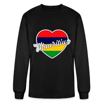 Mauritius - Men's Long Sleeve T-Shirt - black - Front