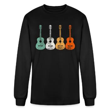 Acoustic guitar - Men's Long Sleeve T-Shirt - black - Front