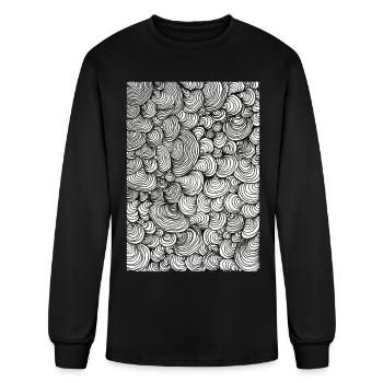 Concentric Bubble Wave - Men's Long Sleeve T-Shirt - black - Front