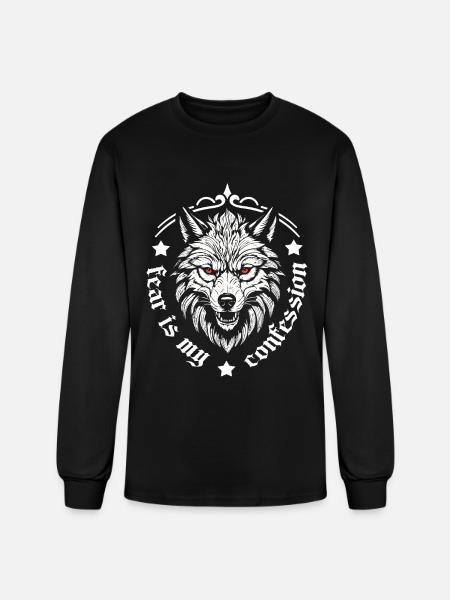 Fear - Men's Long Sleeve T-Shirt - black