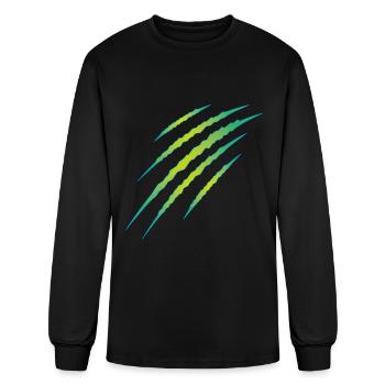 Scratching Claw Wound Radioactive - Men's Long Sleeve T-Shirt - black - Front