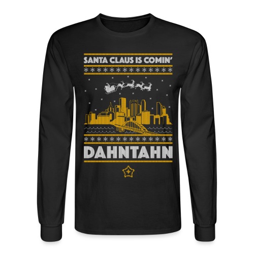 Santa Claus is Comin' Dahntahn - Men's Long Sleeve T-Shirt