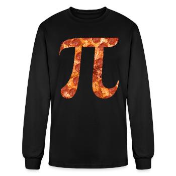Pepperoni Pizza Pi - Men's Long Sleeve T-Shirt - black - Front