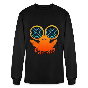 Hypnotic Frog Orange - Men's Long Sleeve T-Shirt - black - Front