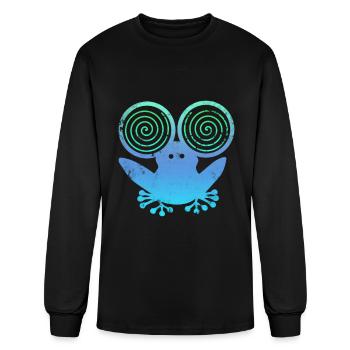 Hypnotic Frog Blue - Men's Long Sleeve T-Shirt - black - Front