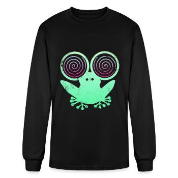 Hypnotic Frog Green - Men's Long Sleeve T-Shirt - black - Front