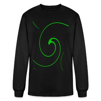 Neon spiral - Men's Long Sleeve T-Shirt - black - Front