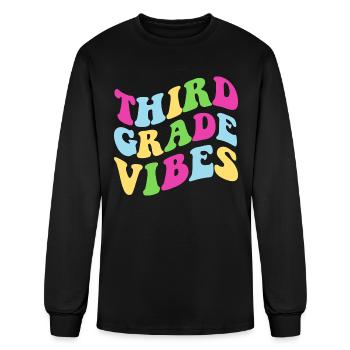 Third Grade Vibes - Men's Long Sleeve T-Shirt - black - Front