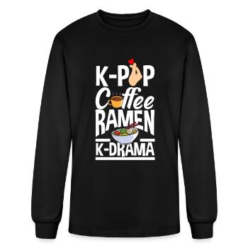 K-Pop K-Drama Korean Pop Music - Men's Long Sleeve T-Shirt - black - Front