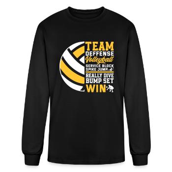 Volleyball Team Funny Volleyball Gift - Men's Long Sleeve T-Shirt - black - Front