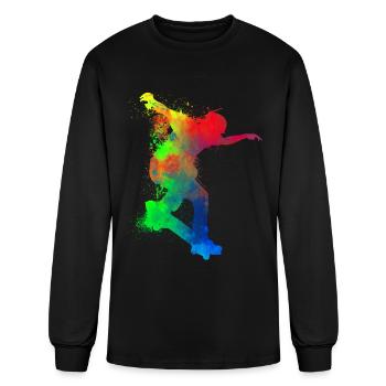 Skateboard Skateboarder Skateboarding Skater - Men's Long Sleeve T-Shirt - black - Front