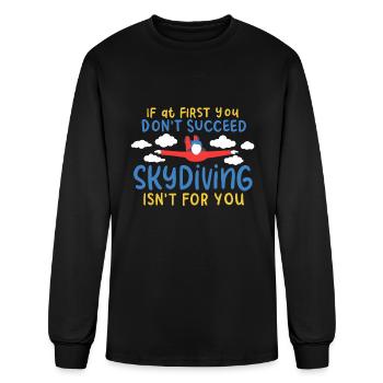 Awesome Skydiving Skydive Jumping Skydiver - Men's Long Sleeve T-Shirt - black - Front