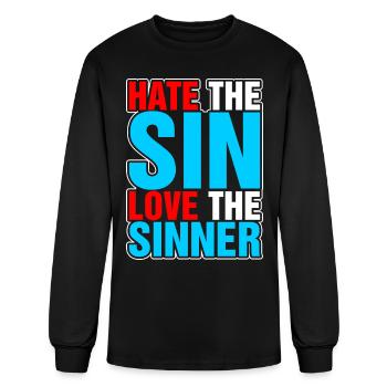 Hate The Sin Love The Sinner - Men's Long Sleeve T-Shirt - black - Front