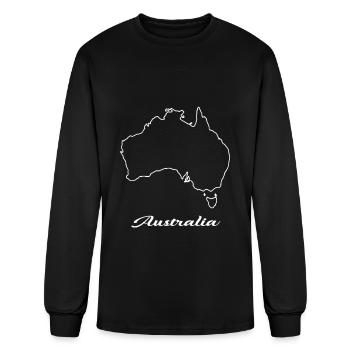 Australia Map Map - Men's Long Sleeve T-Shirt - black - Front