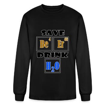 Save Beer Drink Water - Men's Long Sleeve T-Shirt - black - Front