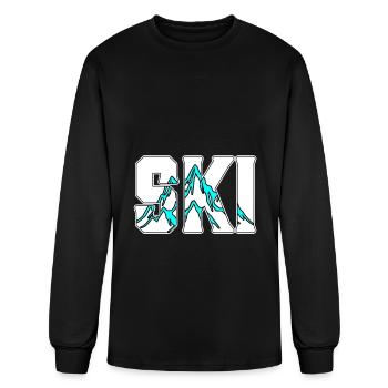 SKI - Men's Long Sleeve T-Shirt - black - Front