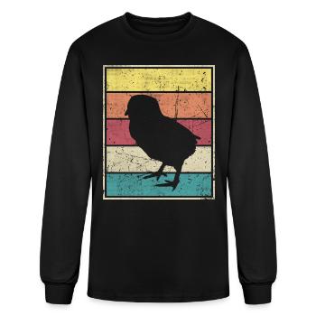 Small Bird Retro Vintage classic - Men's Long Sleeve T-Shirt - black - Front